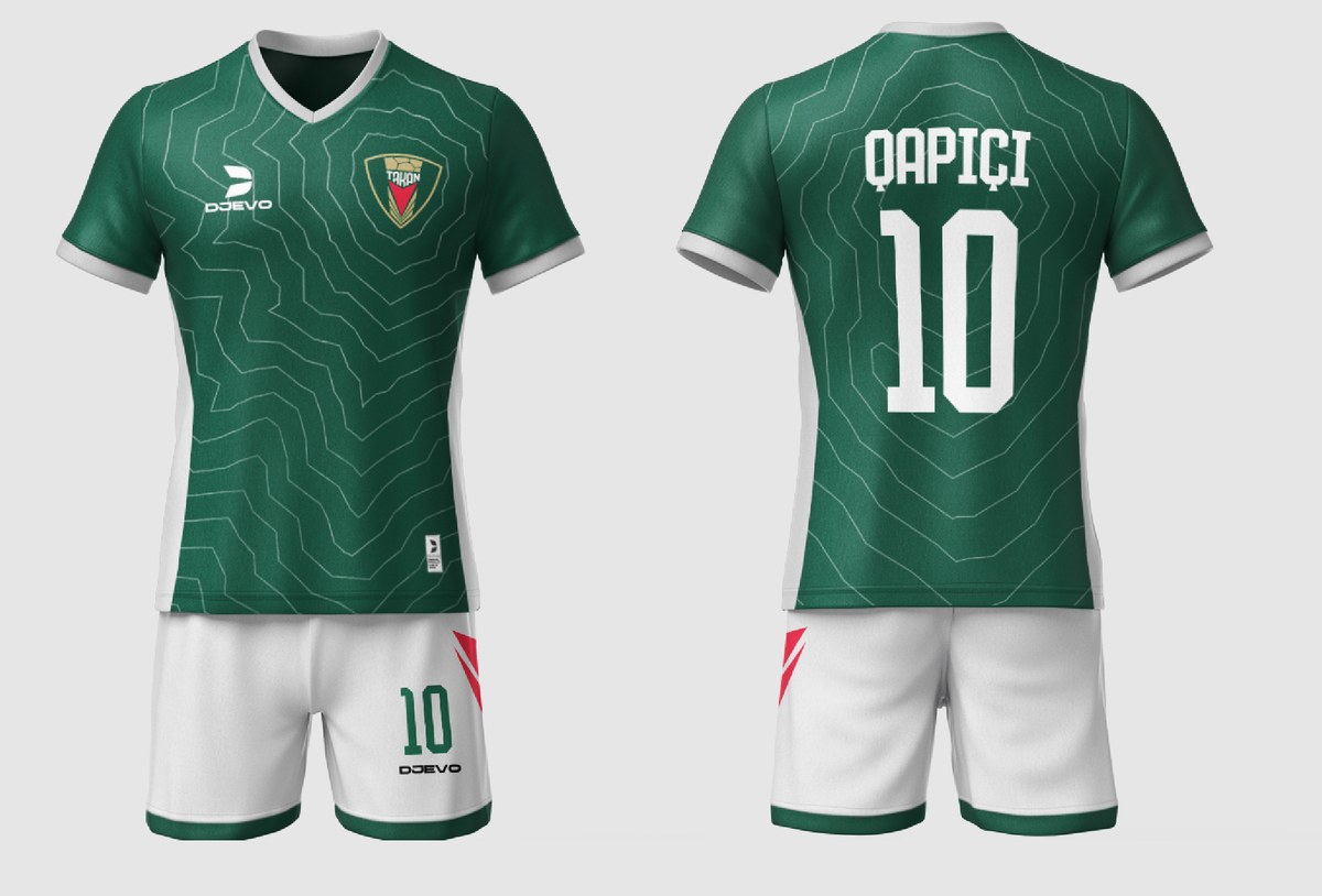 TƏKAN FK qapıçı səfər forması — yaşıl və ağ